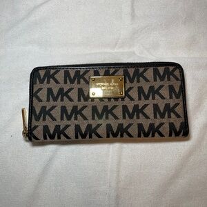 Black monogram Michael Kors wallet